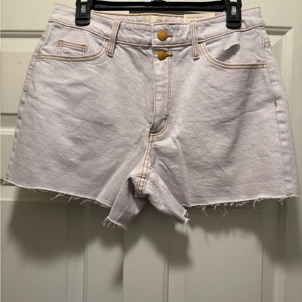 Universal Thread Purple Jean Shorts Frayed Hem